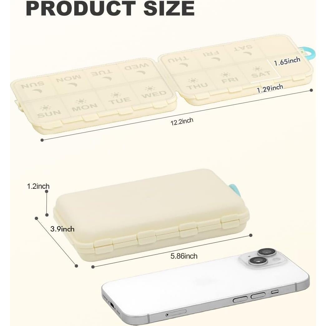 Organizador de Pastillas Semanal SESIIduo 14.9x9.9cm Caqui
