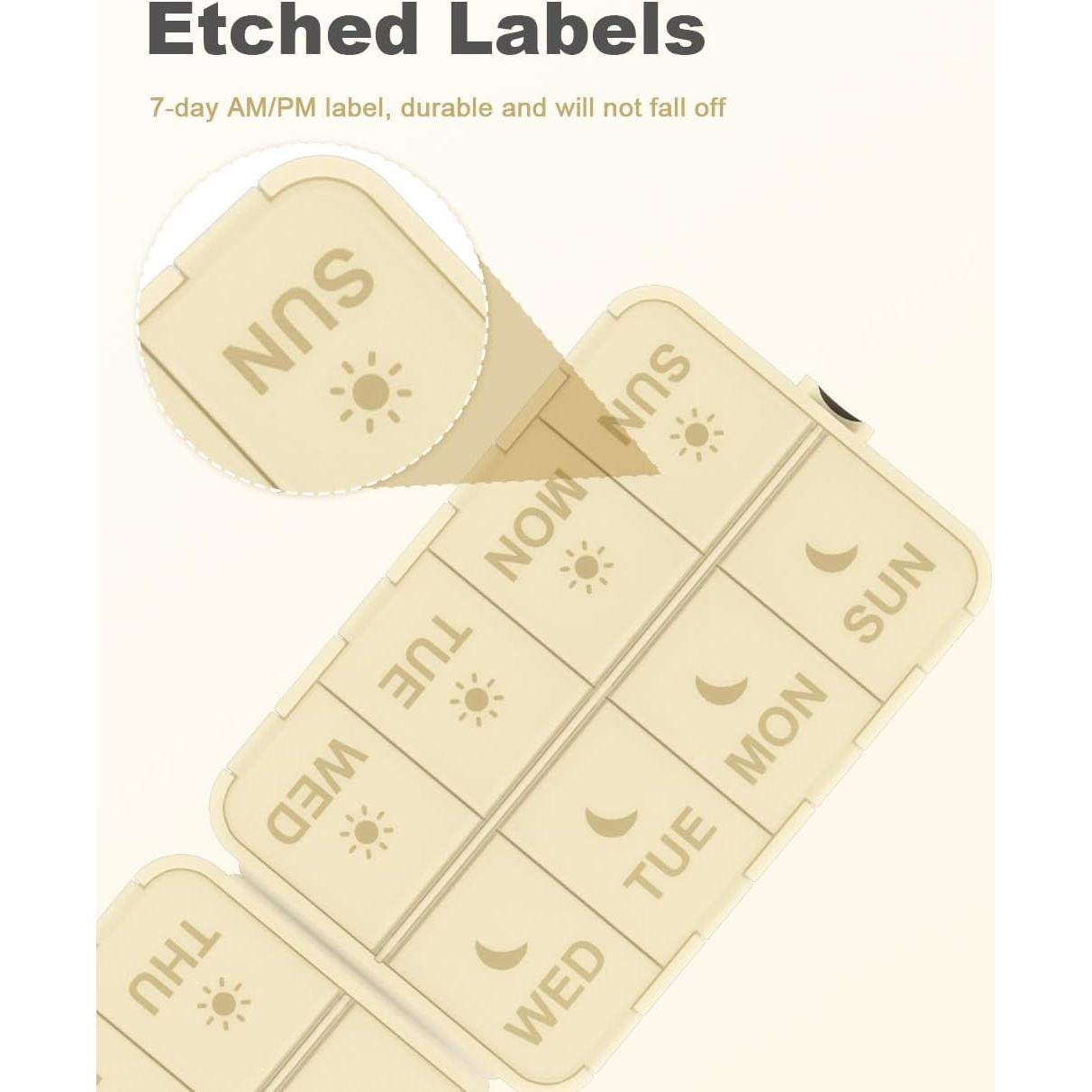 Organizador de Pastillas Semanal SESIIduo 14.9x9.9cm Caqui