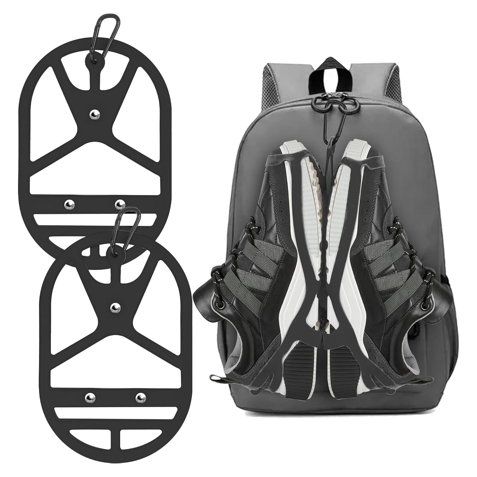 Paquete de 2 Soportes para Zapatos Grande Negro - Ideal para Viajes