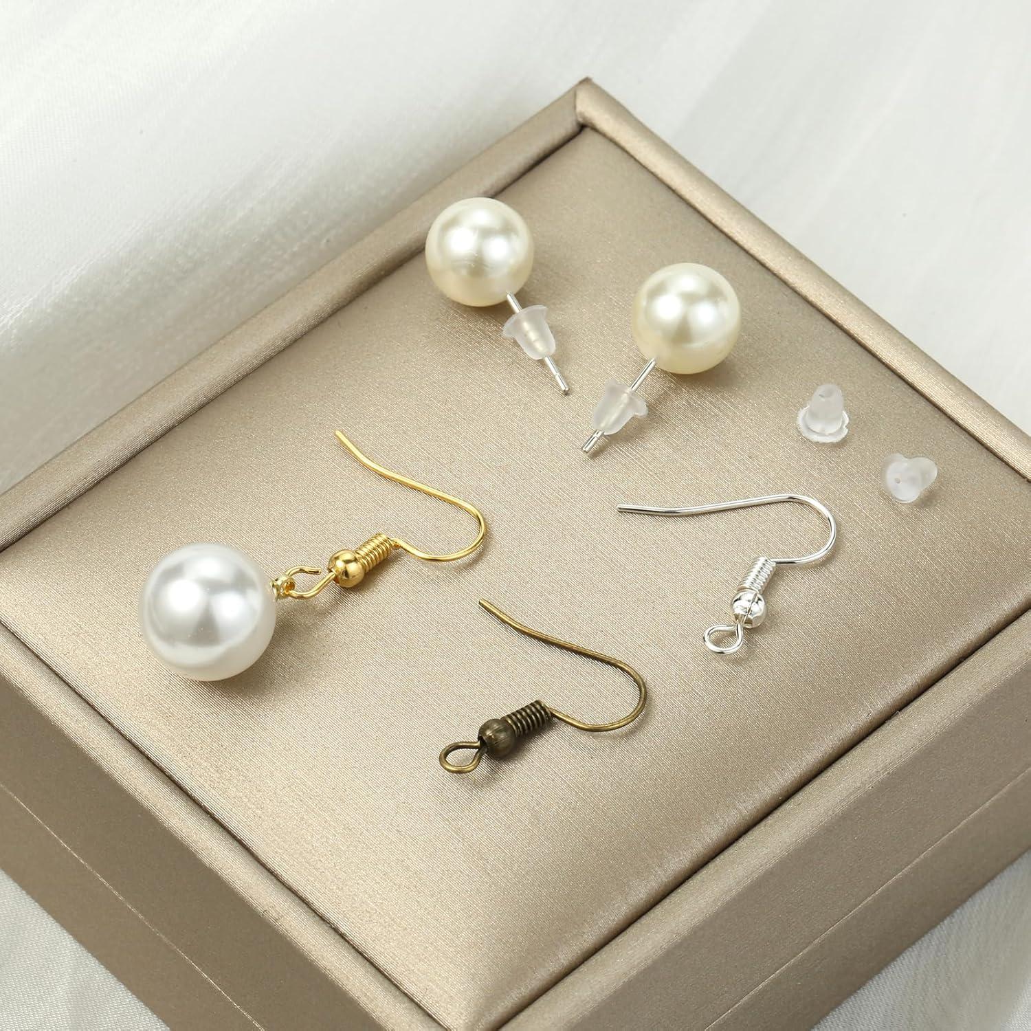 Kit de Ganchos de Aretes Nkwuire 890 Piezas Hipoalergénicos