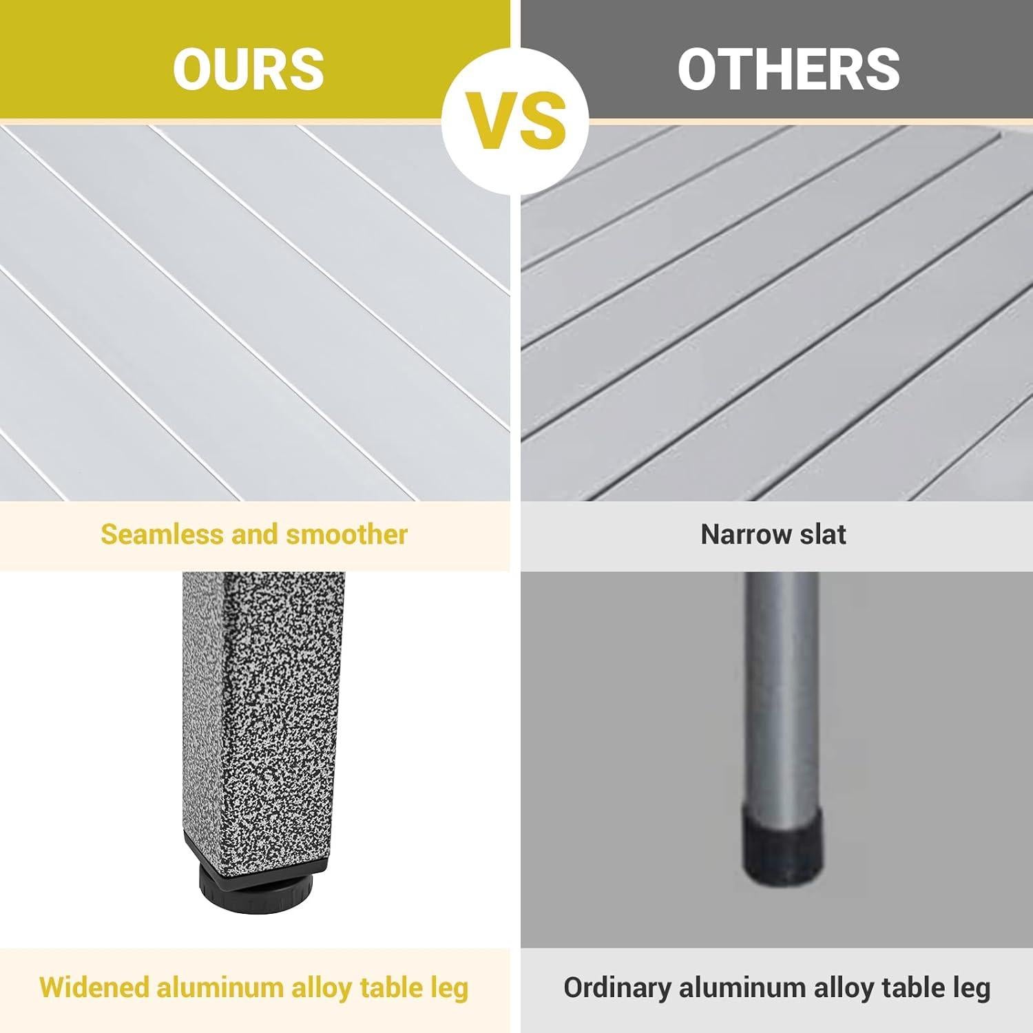 Mesa Plegable KingCamp Aluminio 4-6 Personas con Bolsa