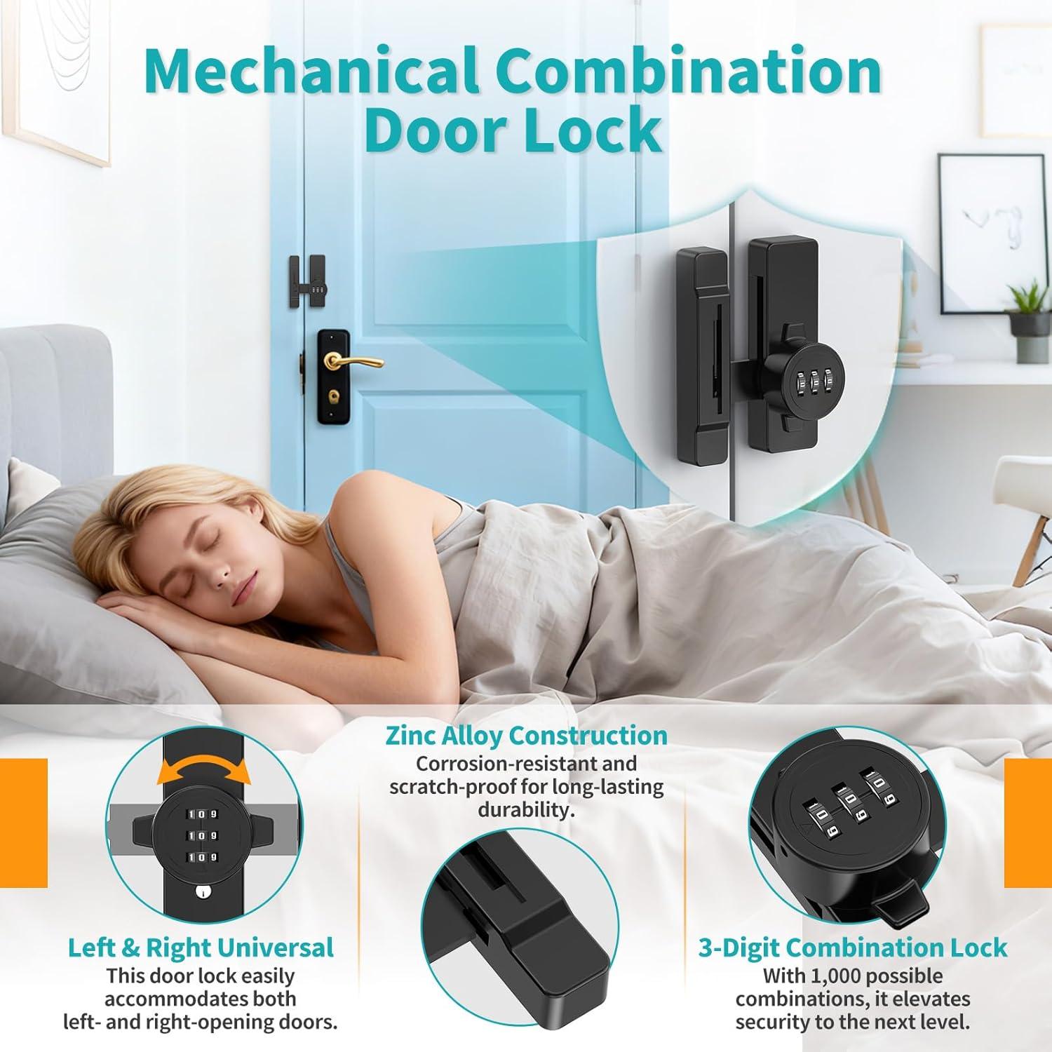 Cerradura de Combinación YogePote para Gabinete Negro 3 Dígitos