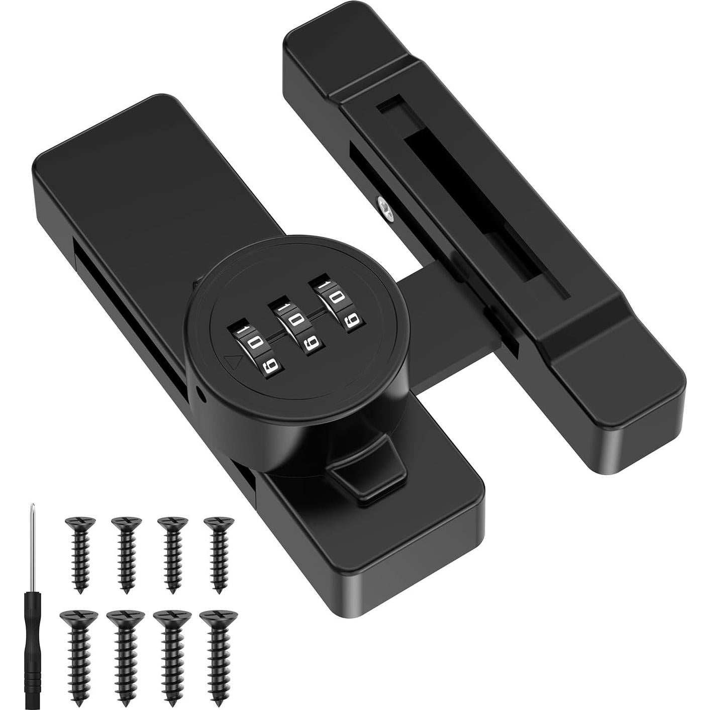 Cerradura de Combinación YogePote para Gabinete Negro 3 Dígitos