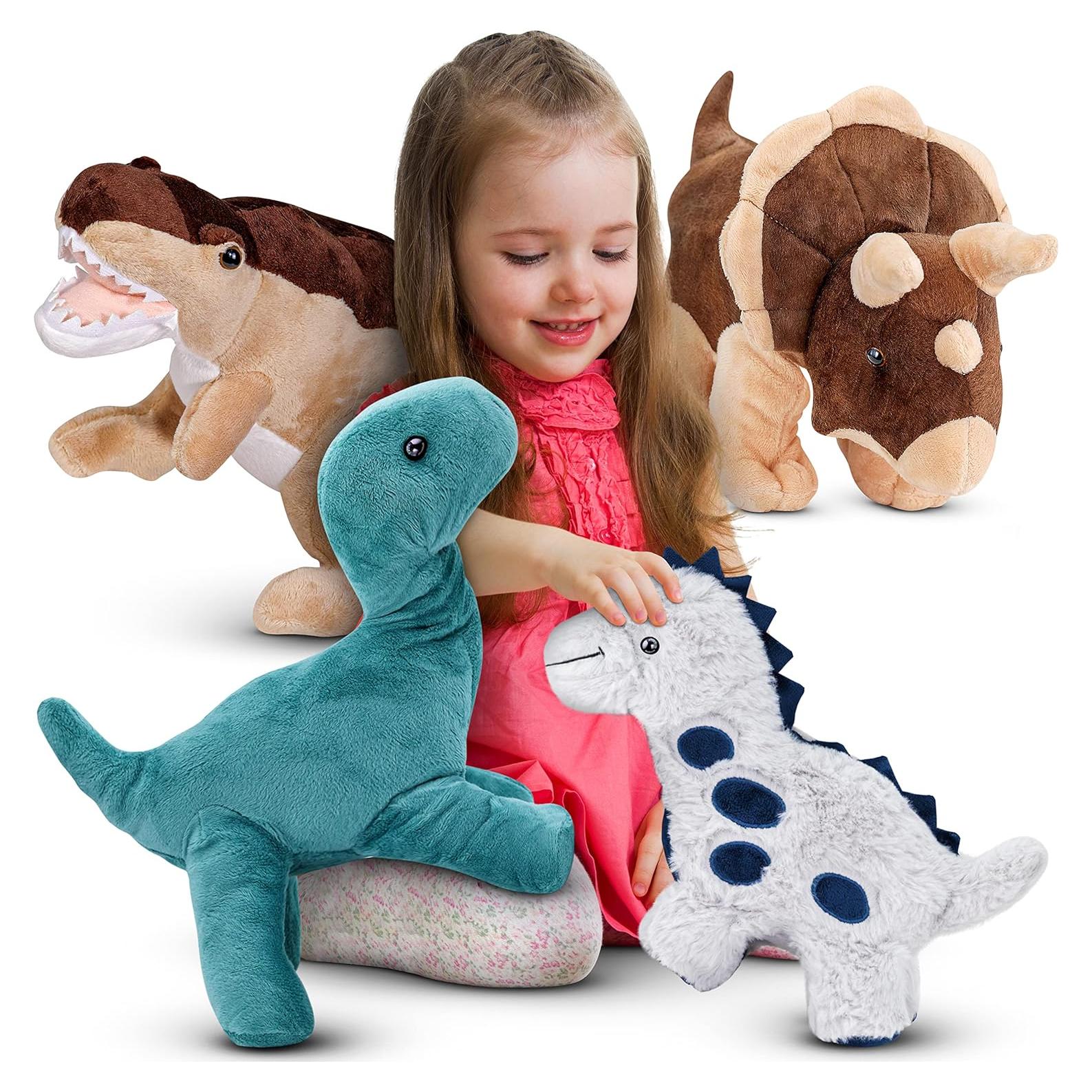 Juguetes de Dinosaurio de Peluche PASSIONFRUIT - Paquete de 4