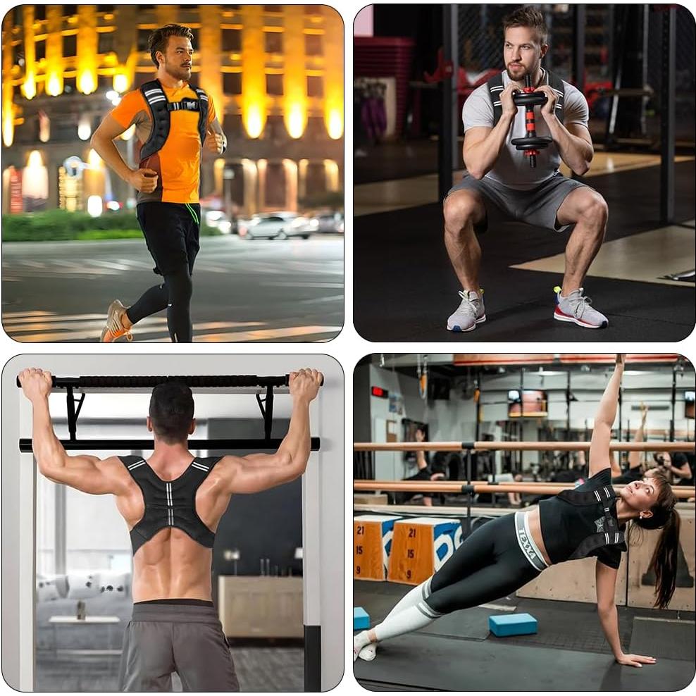 Chaleco con peso ajustable Kvittra 3kg para entrenamiento