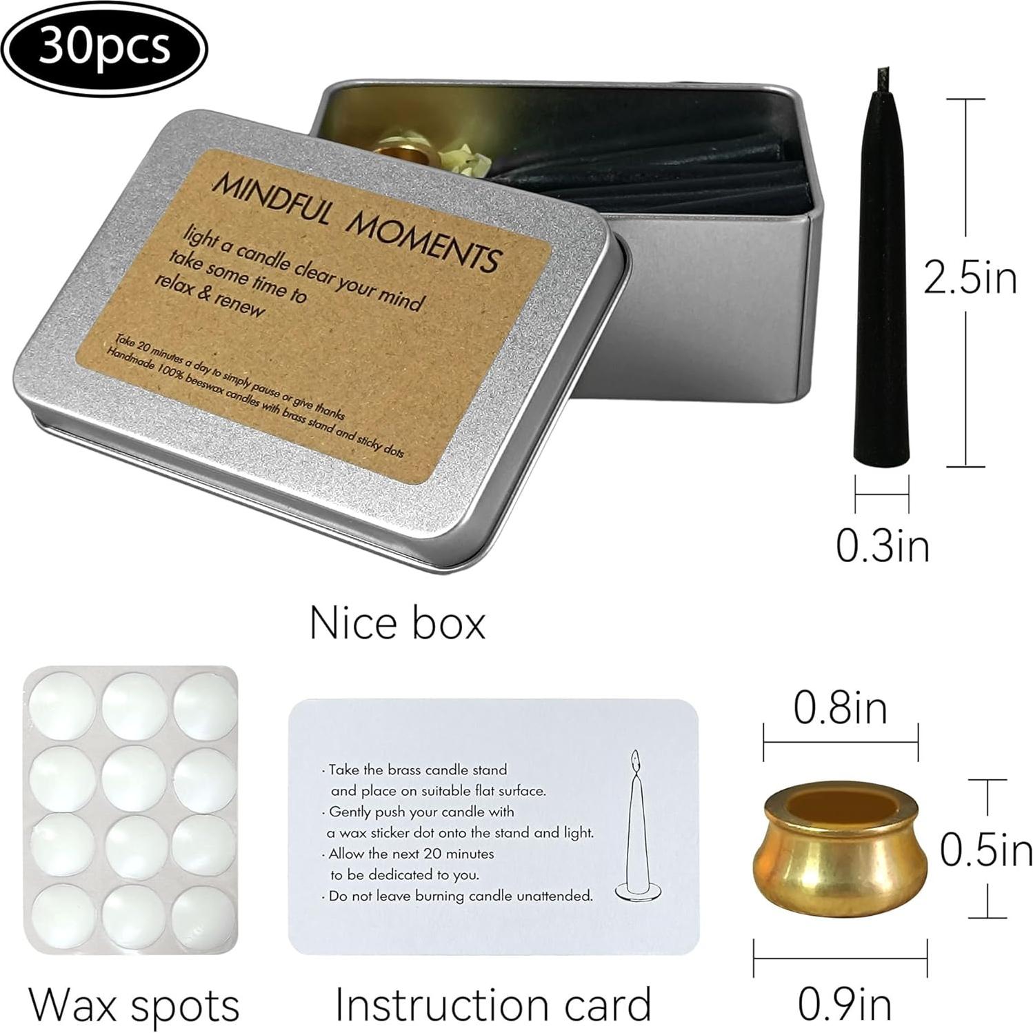 Vela de Meditación Sin Goteo Gedengni - Cera de Abeja 20 Min