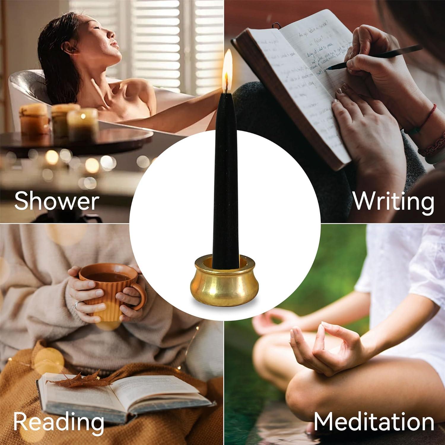 Vela de Meditación Sin Goteo Gedengni - Cera de Abeja 20 Min