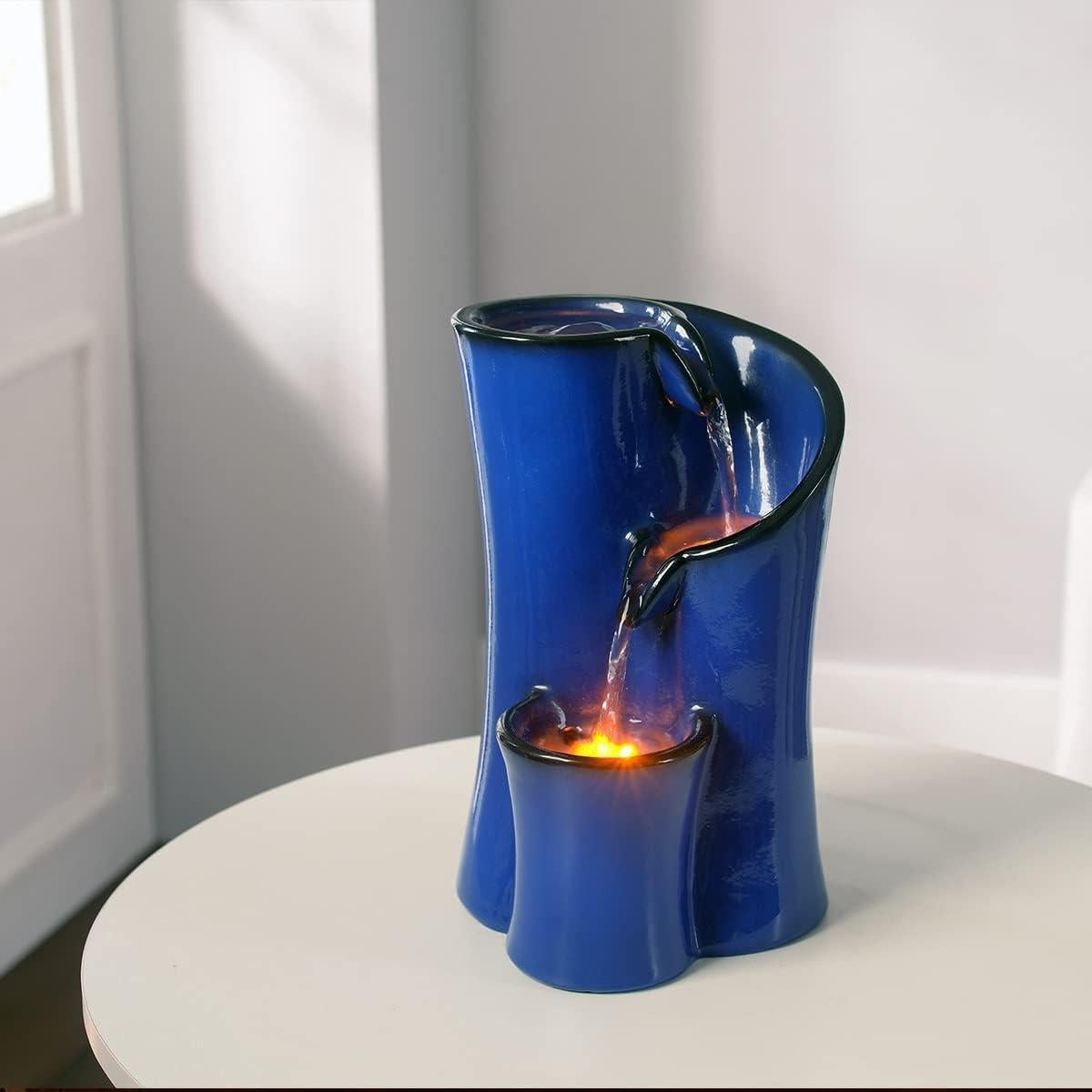 Fuente de Agua Interior GOSSI Azul 24.9 cm con LED