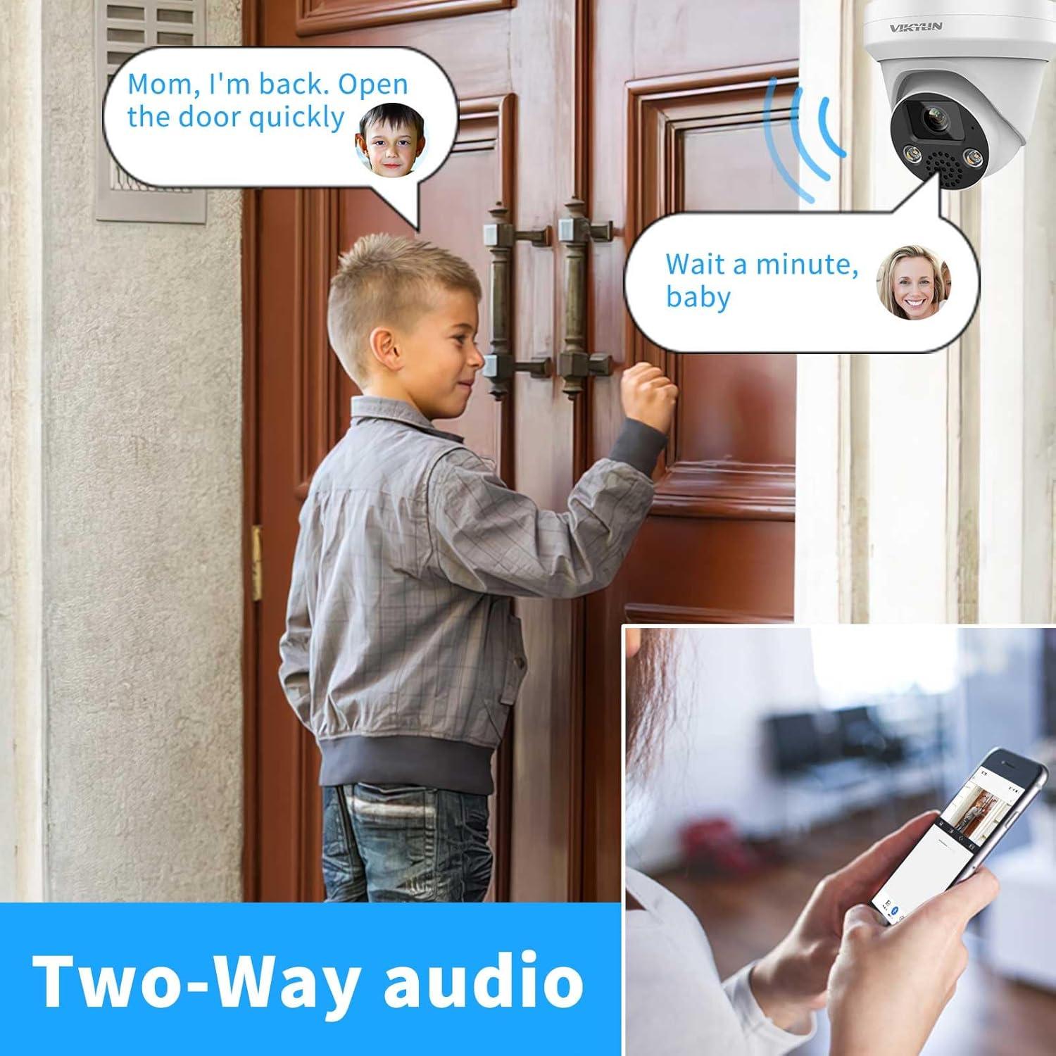 Cámara de Seguridad IP VIKYLIN 4K 8MP PoE Exterior IP67