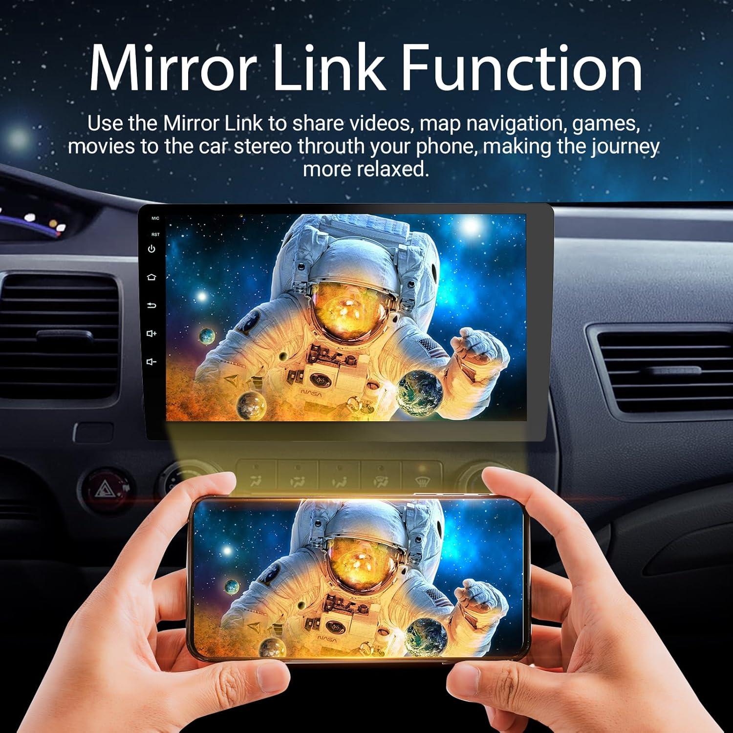 Estéreo Doble Din Haudio para Honda Civic 2001-2005, Pantalla 9"