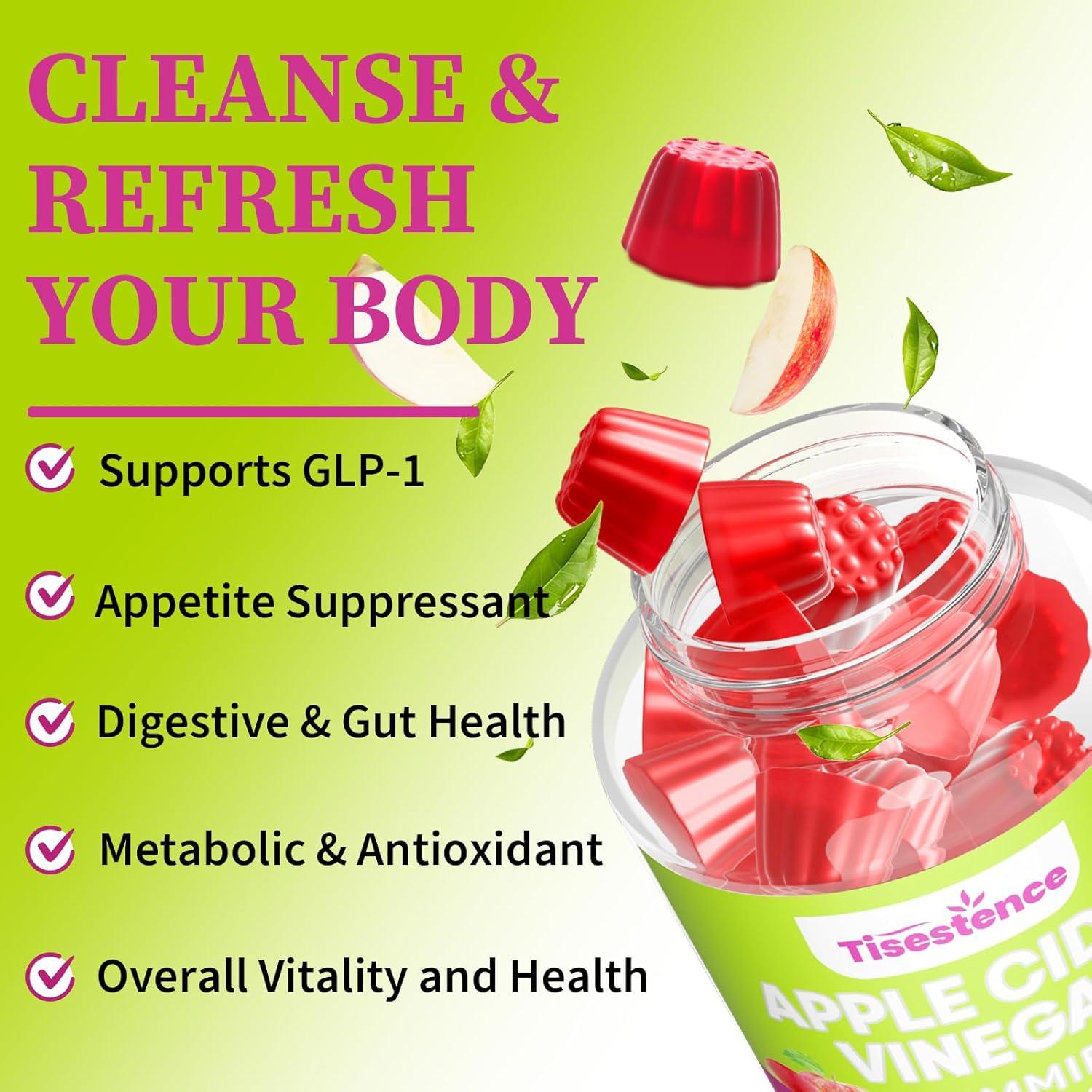 Gominolas de Vinagre de Sidra de Manzana Tisestence 60 Unidades