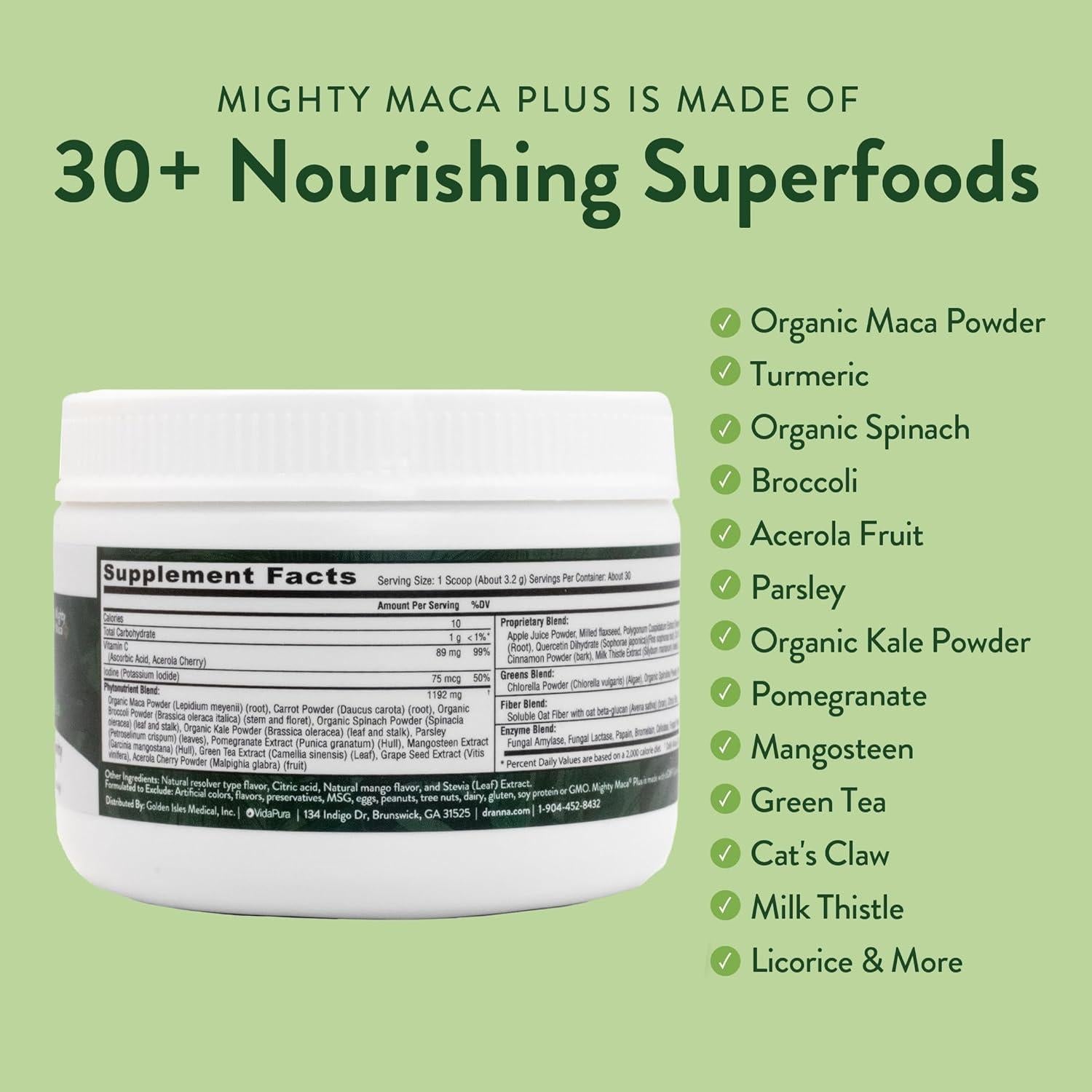 Mighty Maca Plus Mango Dr. Anna Cabeca - Superalimento 140g