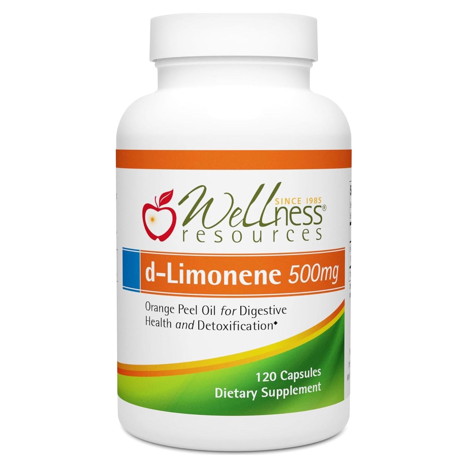 Cápsulas de d-Limoneno Wellness Resources 500mg 120 unidades - Salud digestiva