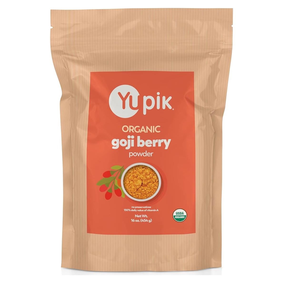 Polvo de Baya de Goji Orgánico Yupik 453g - Superalimento