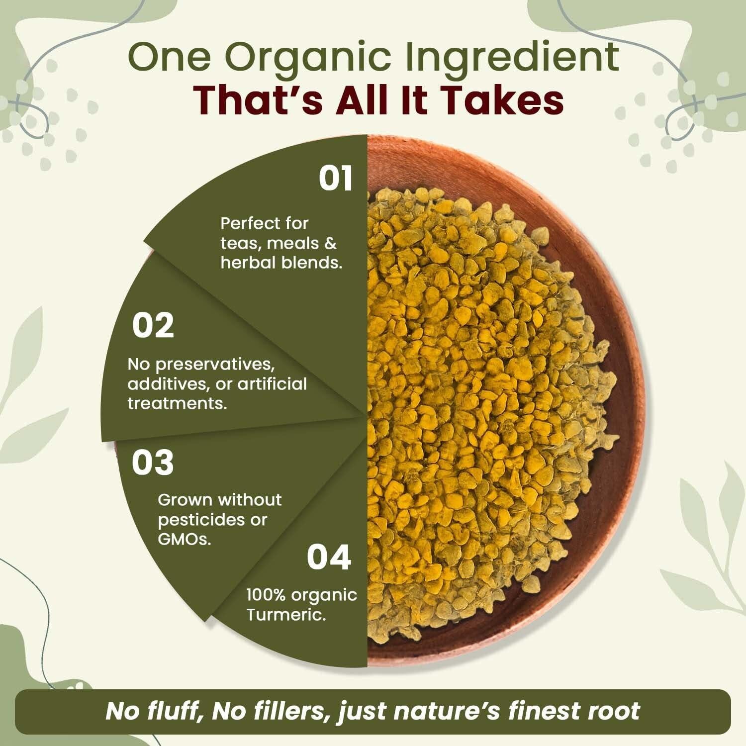 Raíz de Cúrcuma Orgánica Cortada y Tamizada 113g - Organic Way