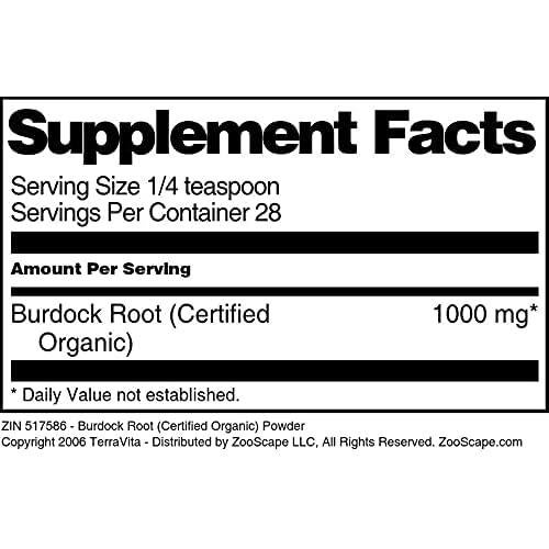 Raíz de Bardana Orgánico Certificado en Polvo 28 g TerraVita