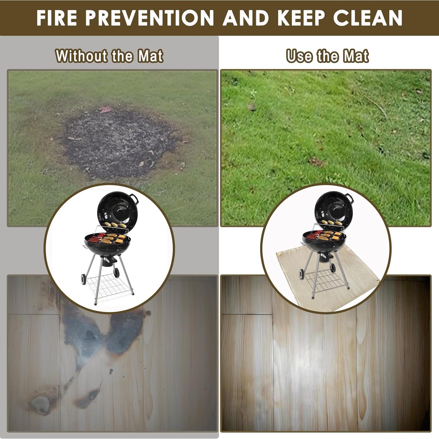 Alfombrilla Cuadrada Resistente al Calor 50 cm - Protector BBQ