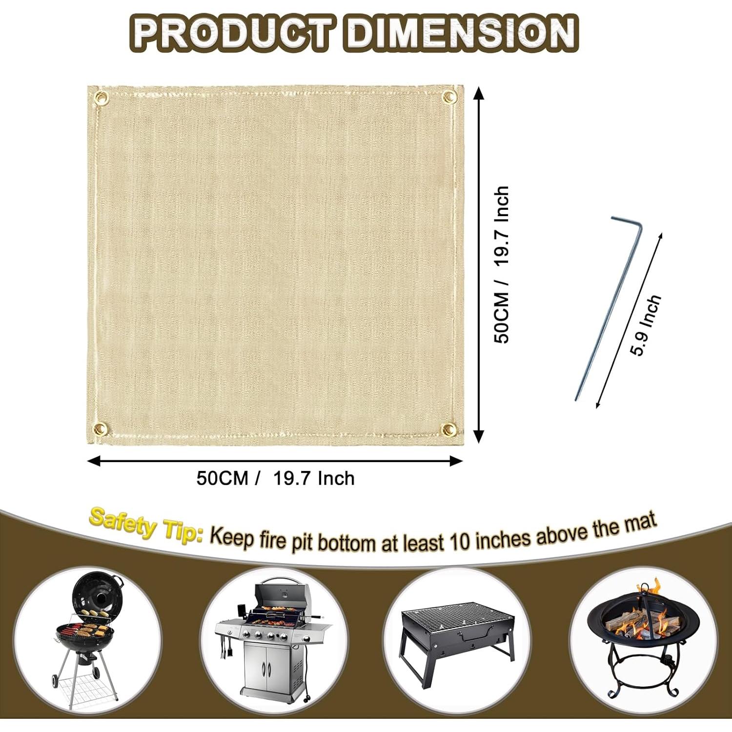 Alfombrilla Cuadrada Resistente al Calor 50 cm - Protector BBQ