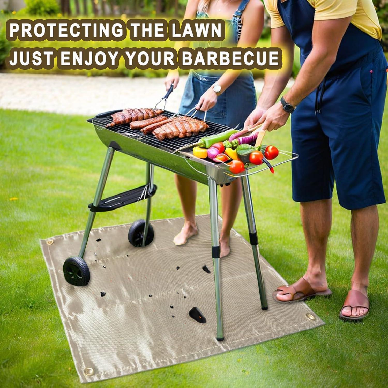 Alfombrilla Cuadrada Resistente al Calor 50 cm - Protector BBQ