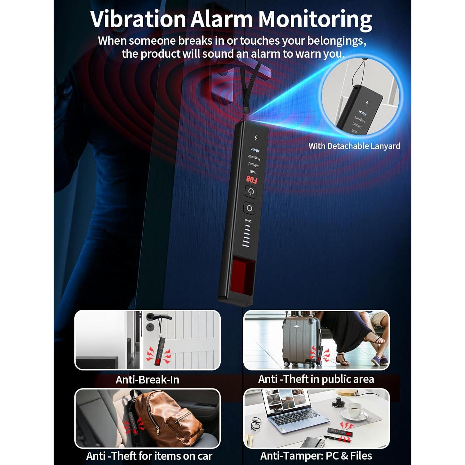 Detector de Cámaras Ocultas 6 en 1 OBSITWY XP-08 - Seguridad Viajes