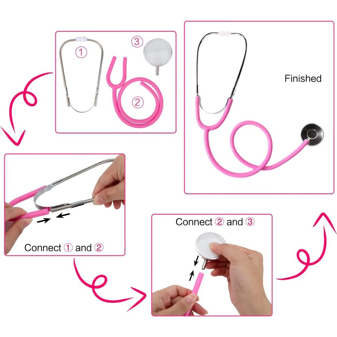 Juego de Médico Infantil Roctocesy - Estetoscopio, Jeringa y Gafas