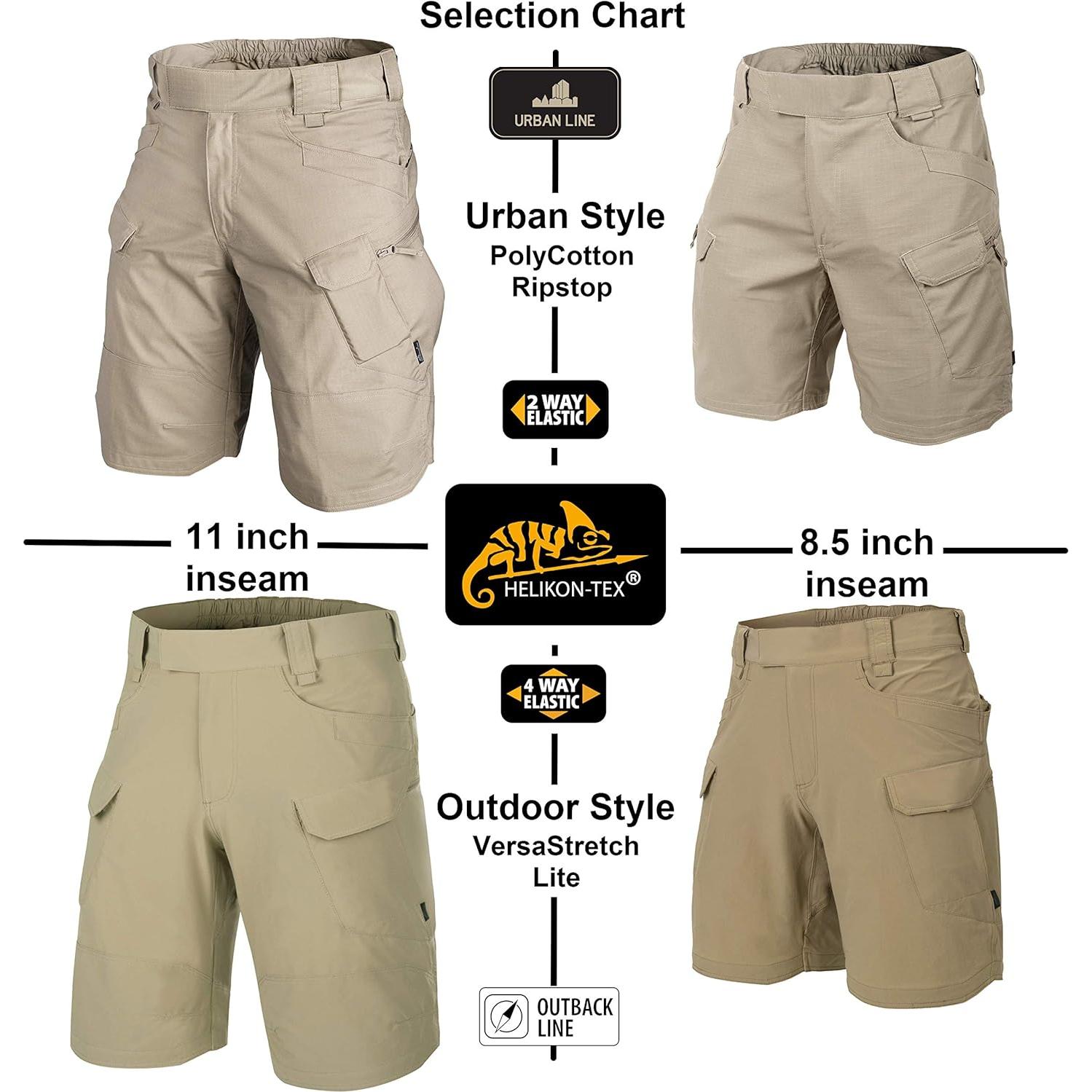 Pantalones Cortos Tácticos Helikon-Tex para Hombre - Gris