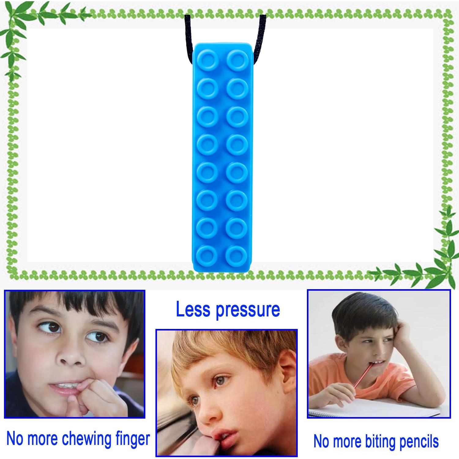 Collar Masticable Sensorial Azul para Niños con Autismo 18g