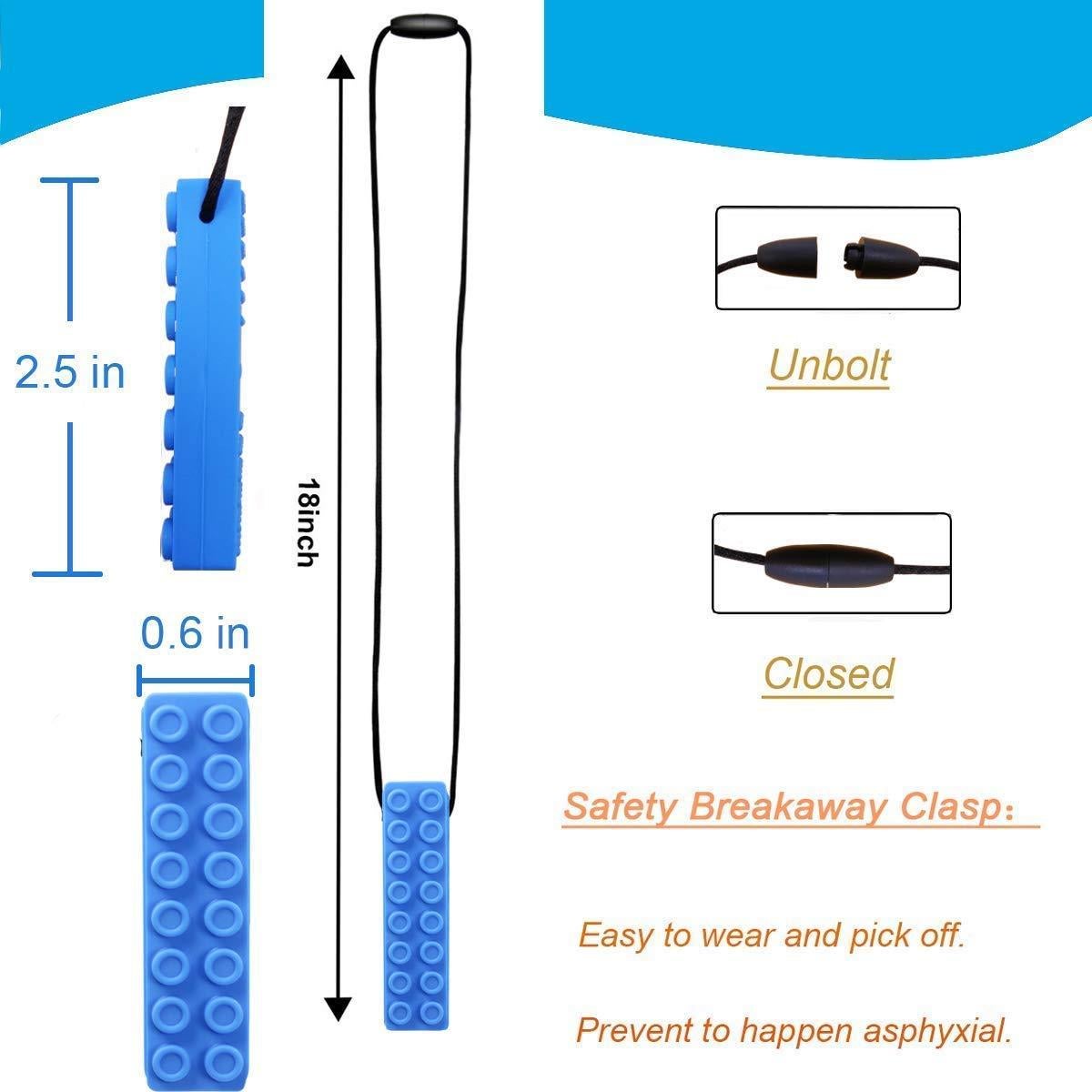 Collar Masticable Sensorial Azul para Niños con Autismo 18g