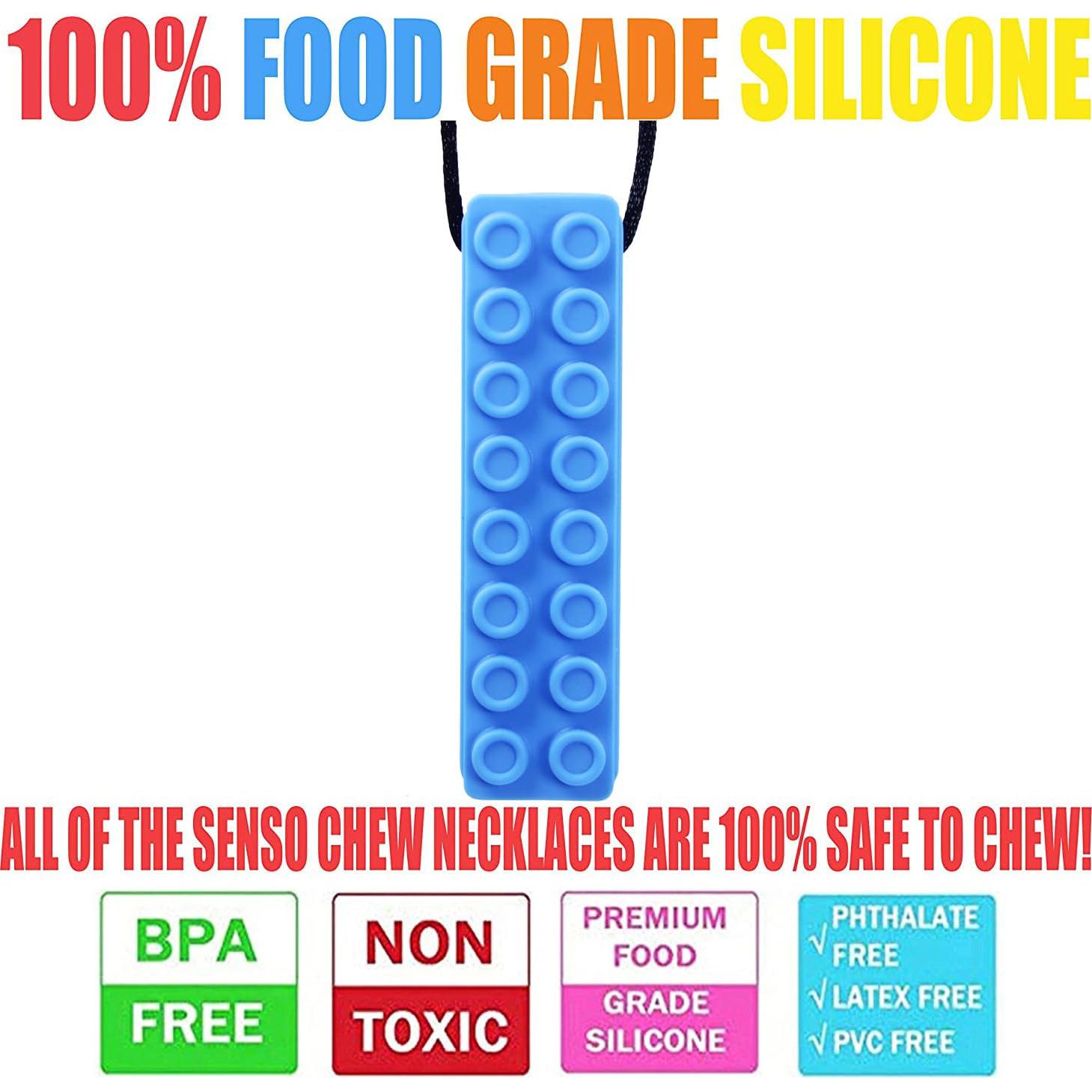 Collar Masticable Sensorial Azul para Niños con Autismo 18g