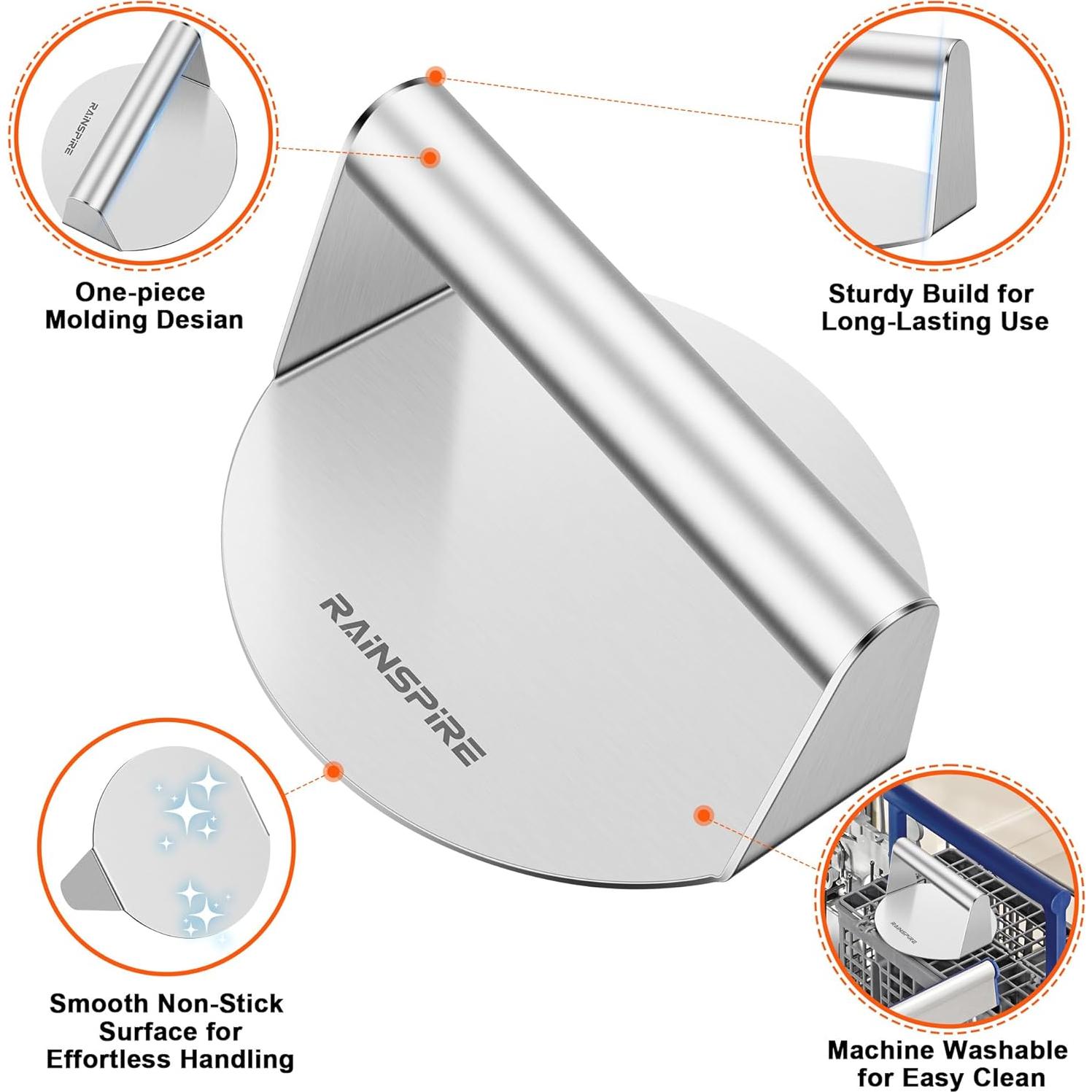 Prensa para Hamburguesas Smash Rainspire Acero Inoxidable 304 13.97 cm