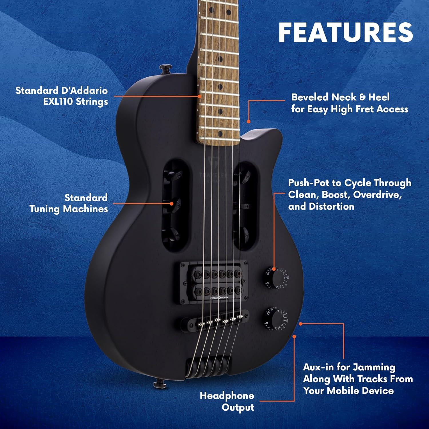 Guitarra Eléctrica Traveler EG-1 Negra 6 Cuerdas Portátil