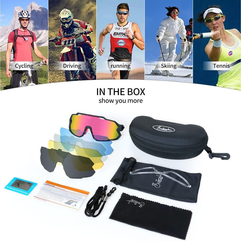 Gafas de Ciclismo TOUTSEUL Ss-838 Polarizadas 5 Lentes