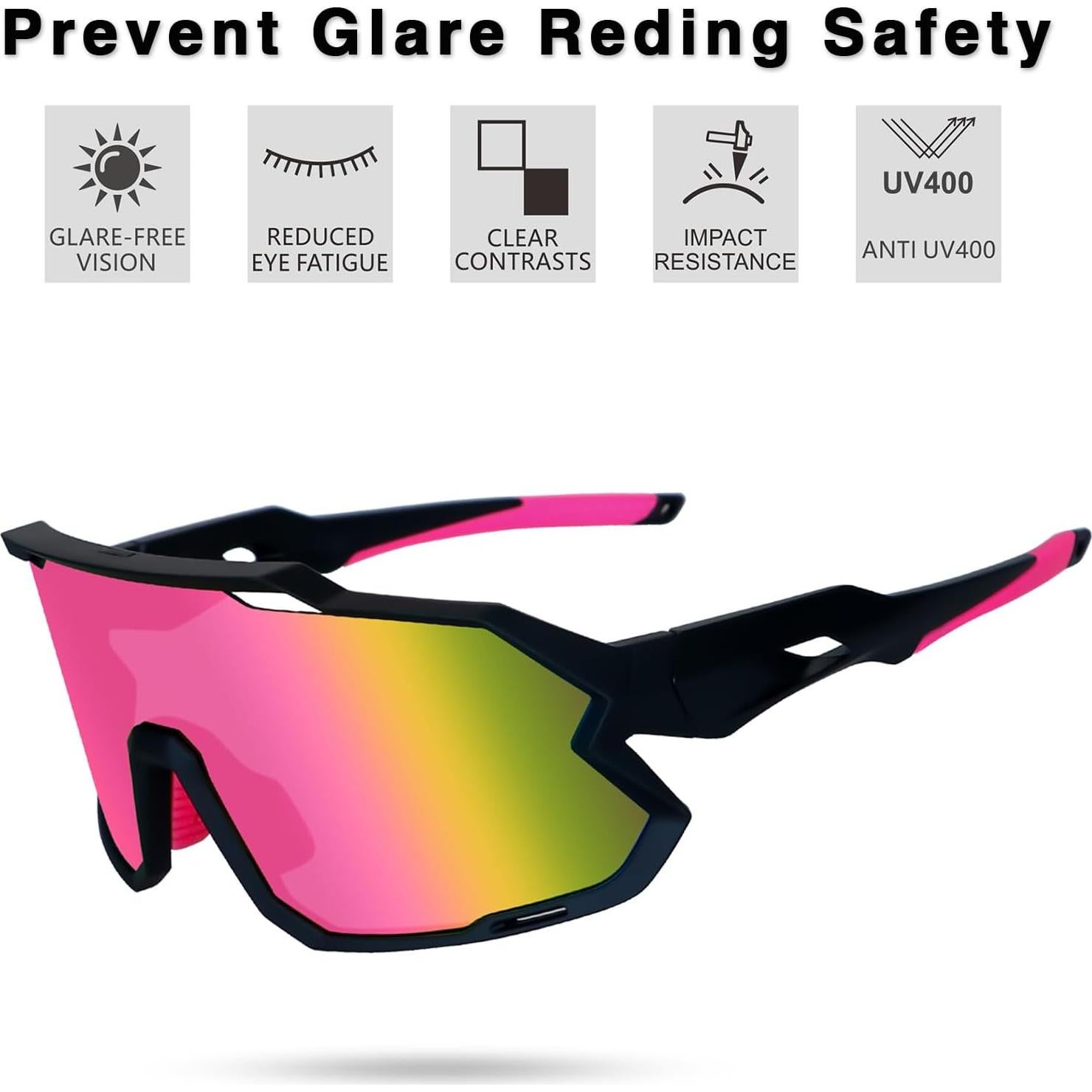 Gafas de Ciclismo TOUTSEUL Ss-838 Polarizadas 5 Lentes