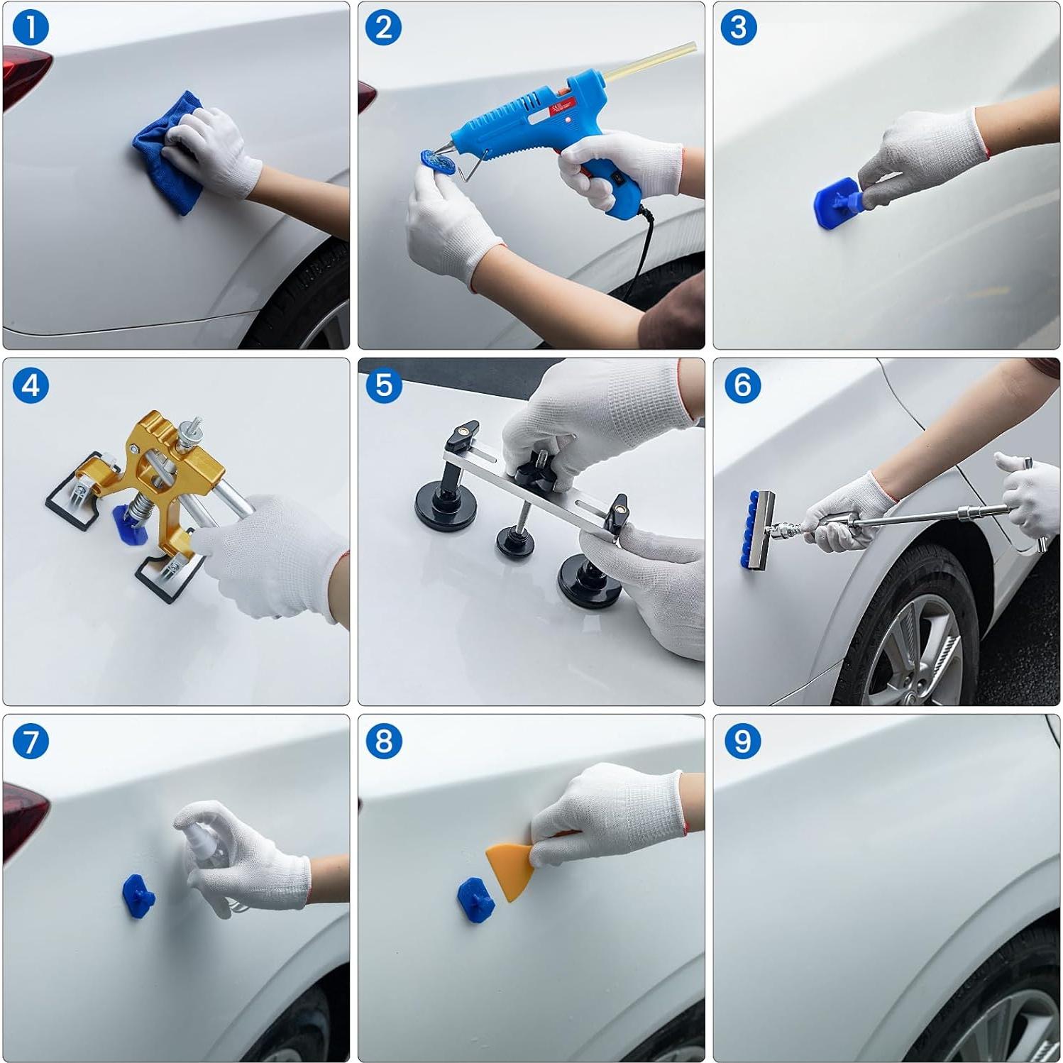 Kit de Extracción de Abolladuras ZEUSFIRE A2-A7 Profesional