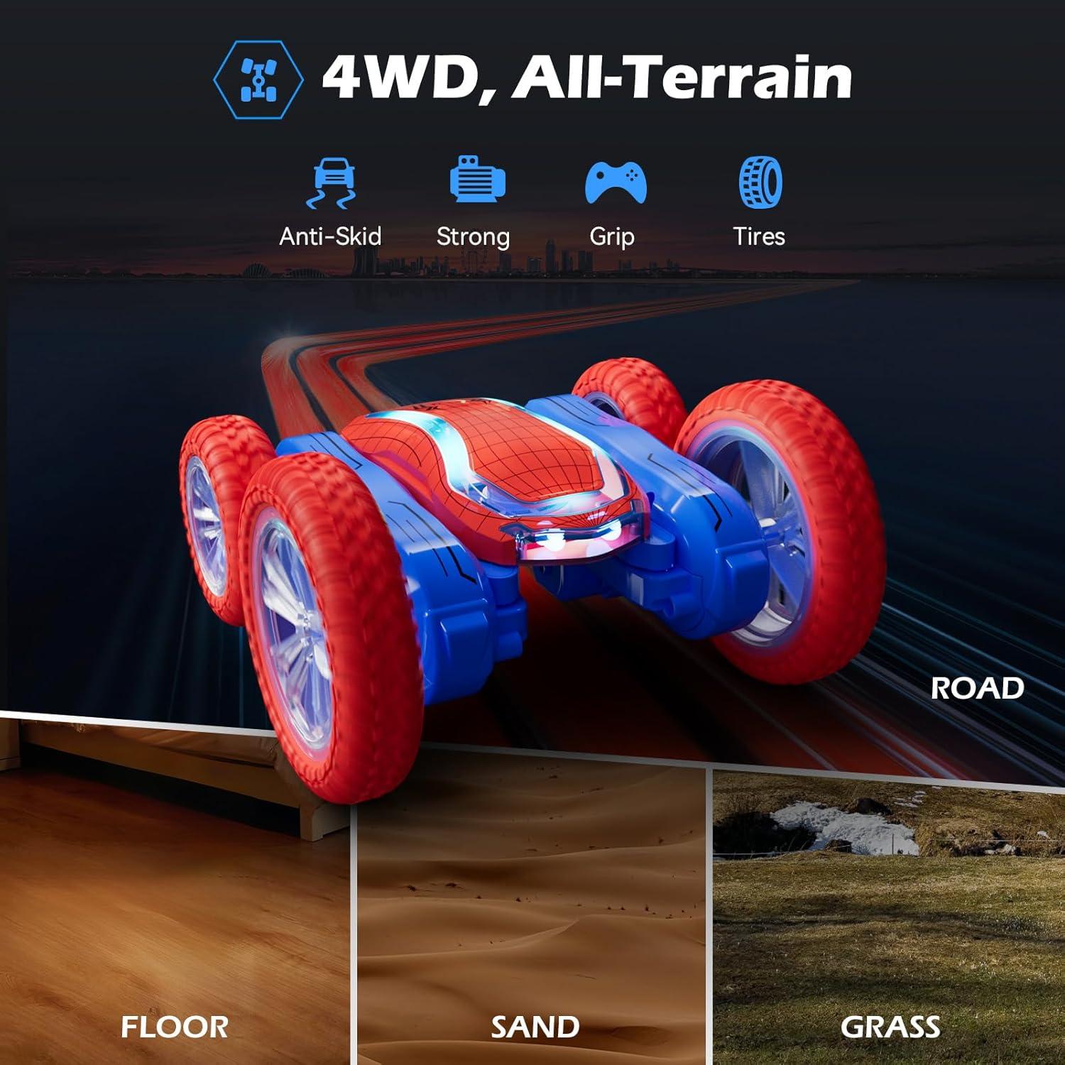 Coche RC Detsnik 9989 Acrobático 4WD LED 360° 2 Baterías