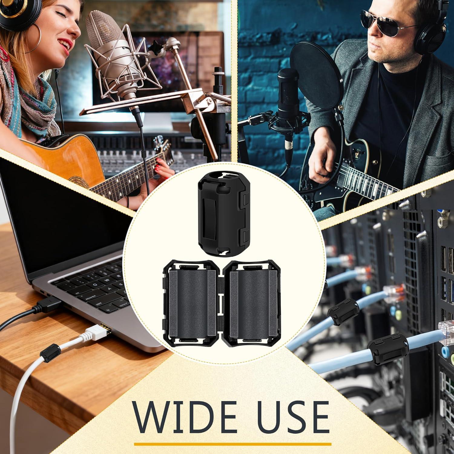 Chokes de Ferrita Windspeed 25 Pcs para Cable 3.5mm a 13mm