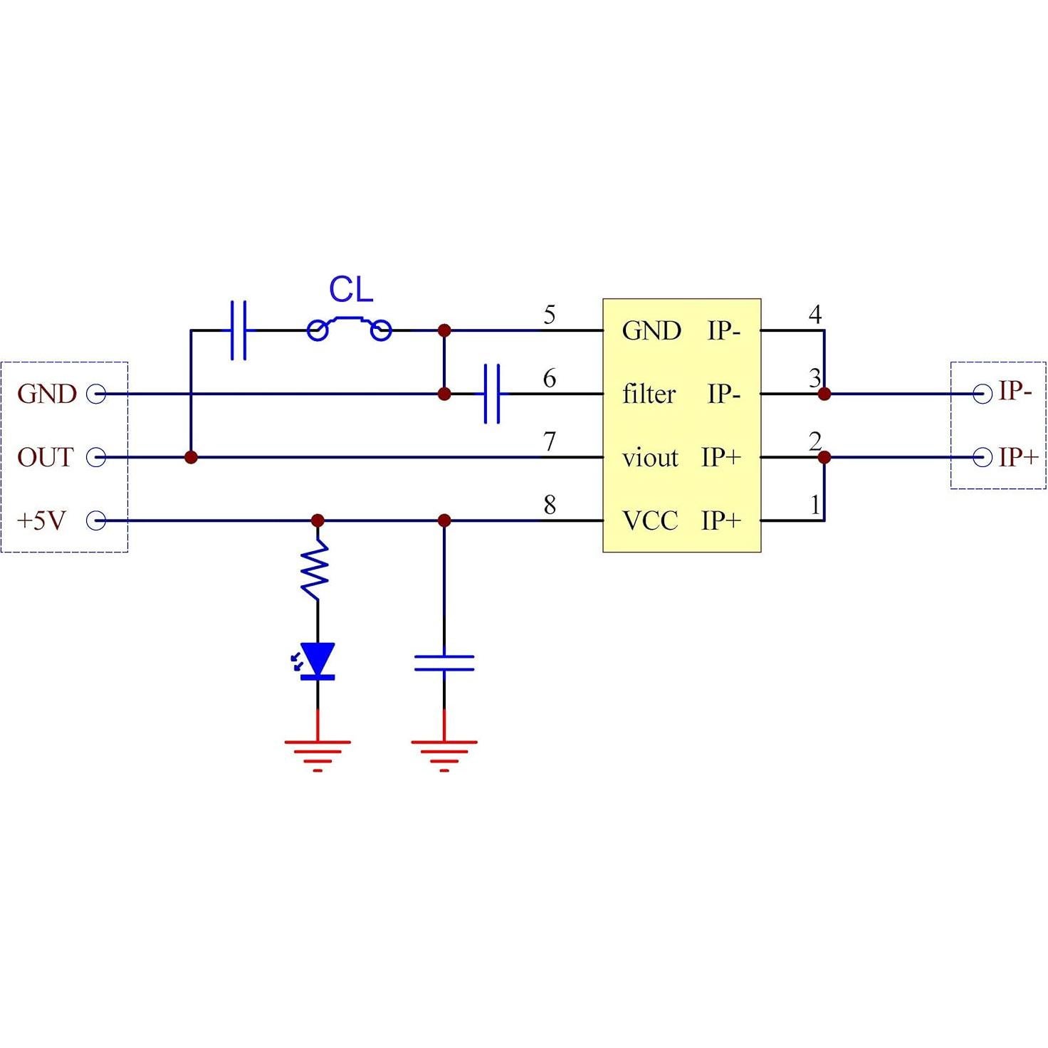 Módulo Sensor Corriente AC/DC CZH-LABS Montaje Riel DIN 20A