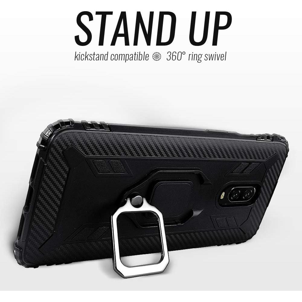 Funda Shields Up para OnePlus 7/6T - Carbono, Ultra delgada, A prueba de golpes