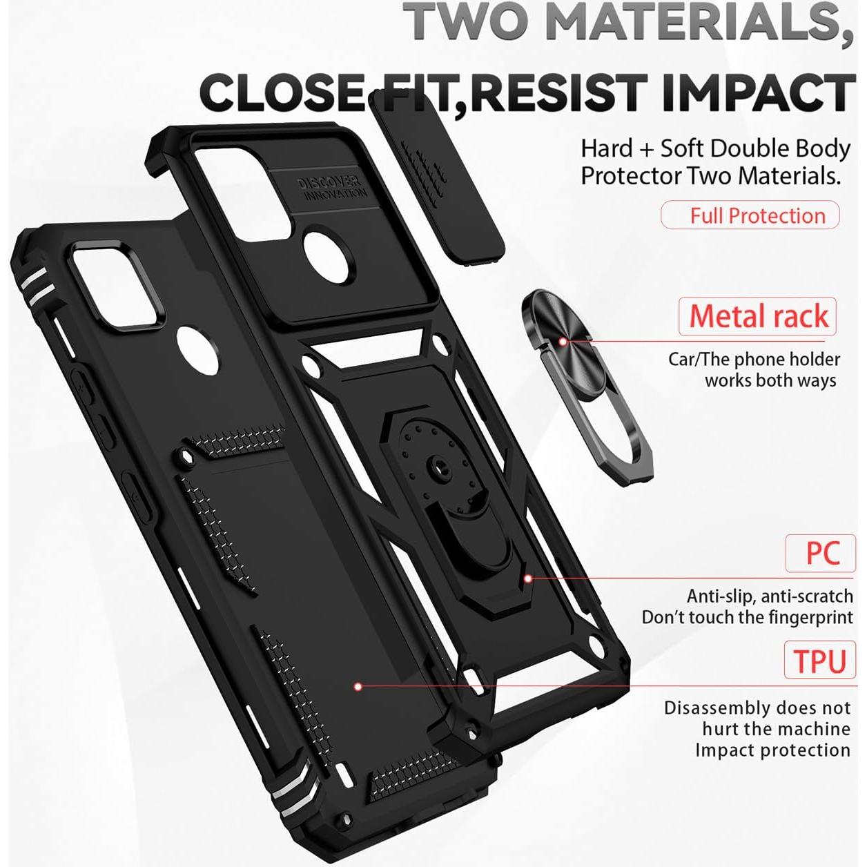 Funda Magnética para Realme C21Y/C25Y con Soporte 360° - Negro