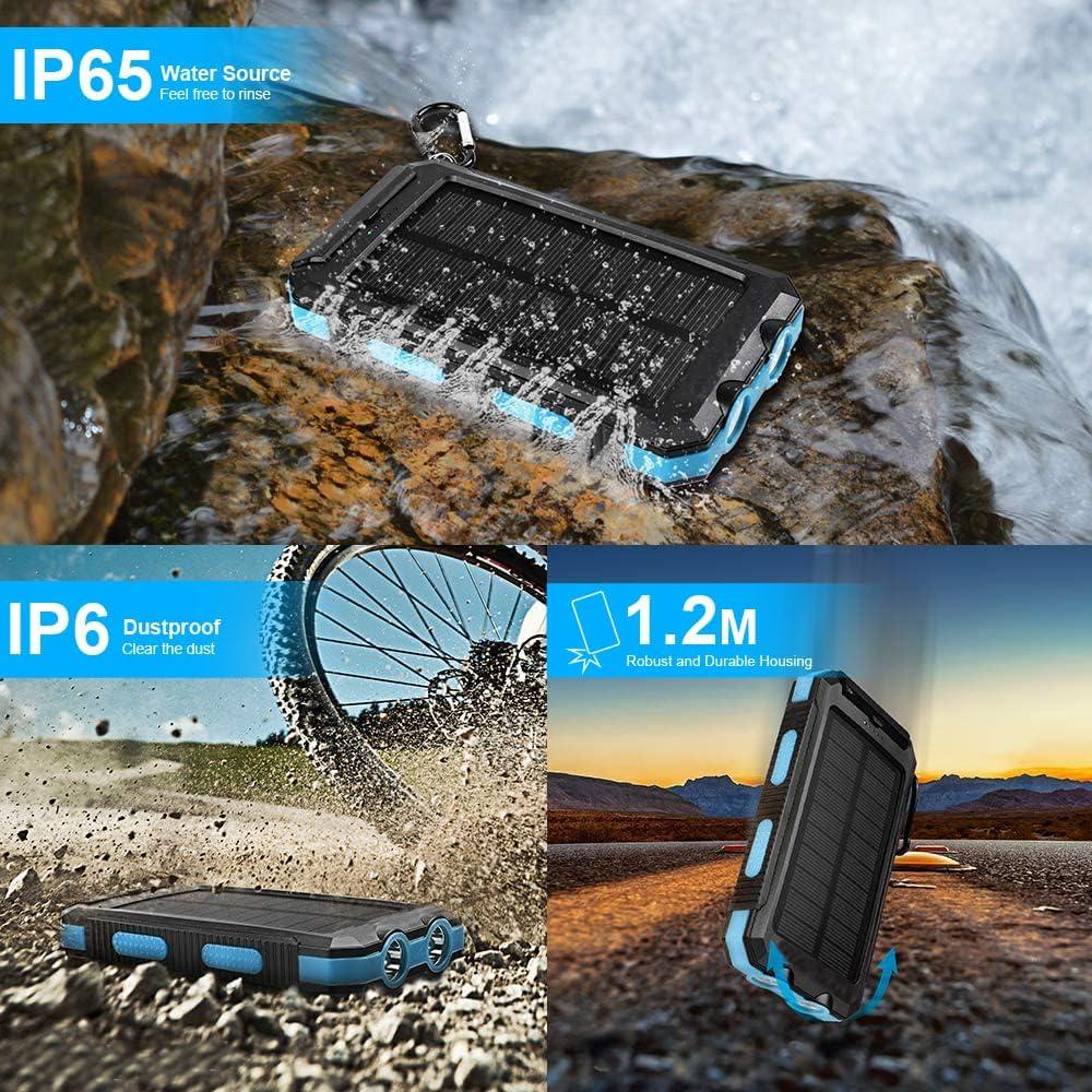 Cargador Solar Portátil 20000mAh USB-C Shenzhen Azul