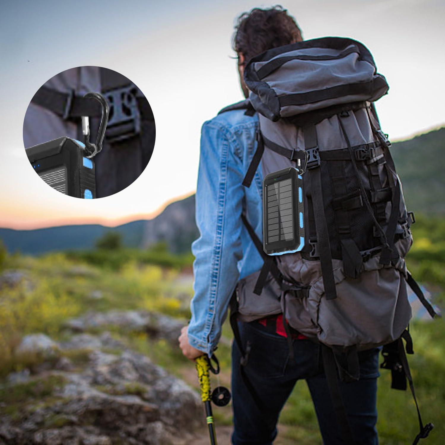 Cargador Solar Portátil 20000mAh USB-C Shenzhen Azul