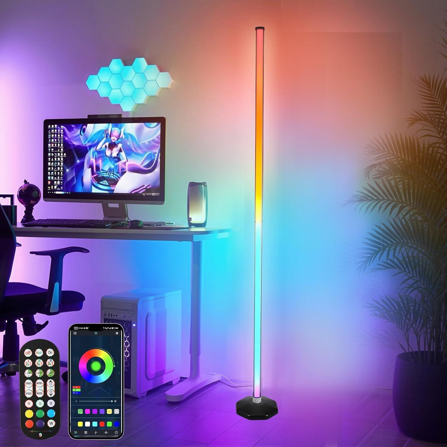 Lámpara de Esquina LED RGB PTVGS 144.78cm 16M Colores