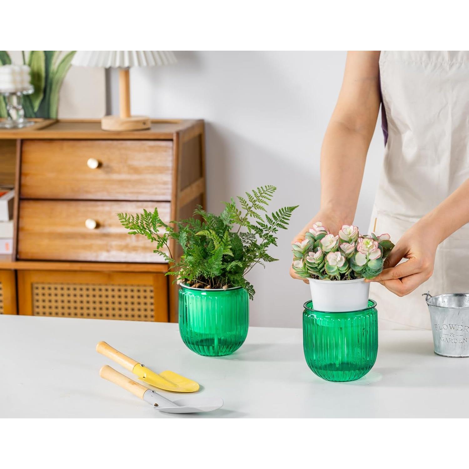 Macetas Autorriego Melphoe 10.9 cm para Plantas de Interior