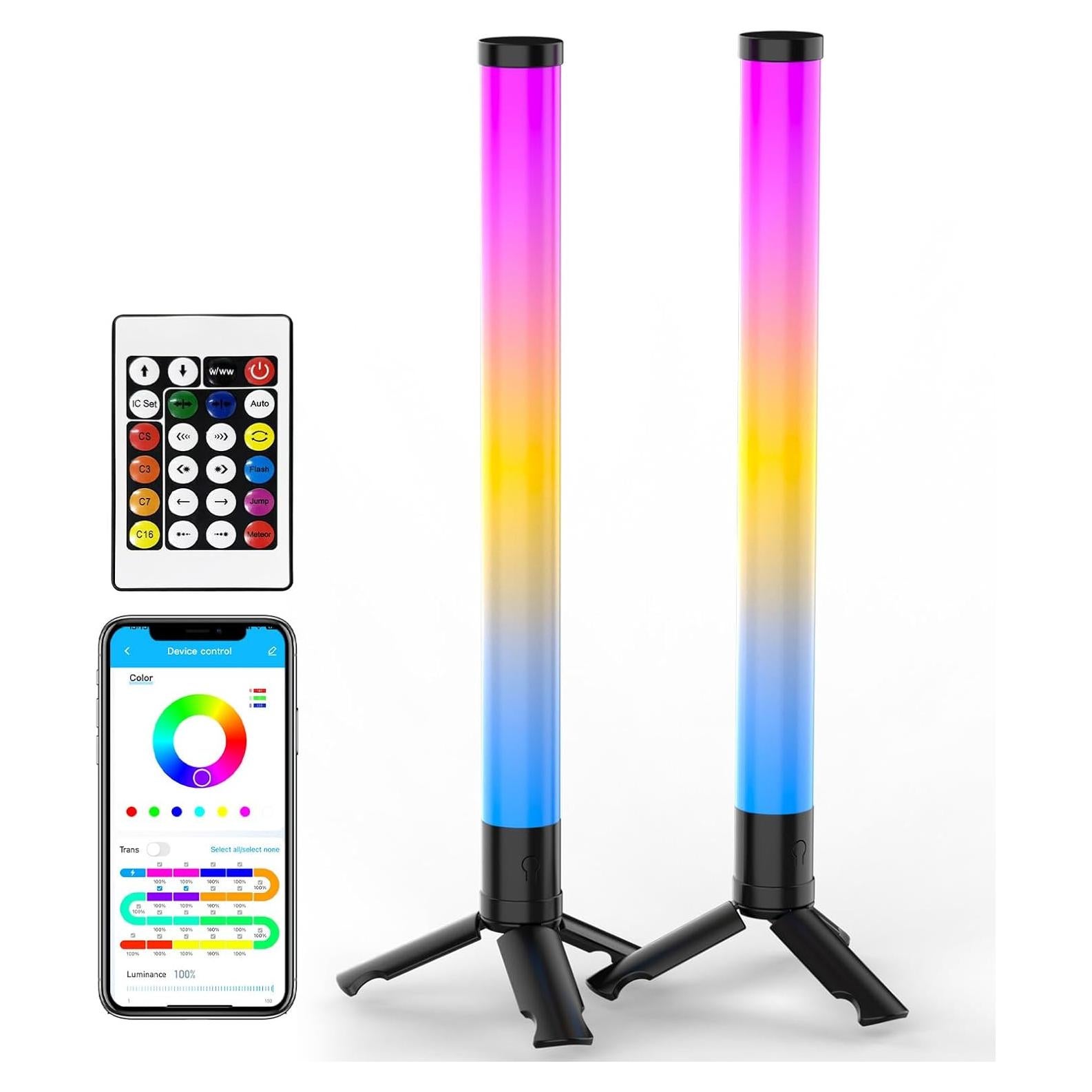 Barra de Luz LED Inteligente TJOY 360° RGB Bluetooth Negra