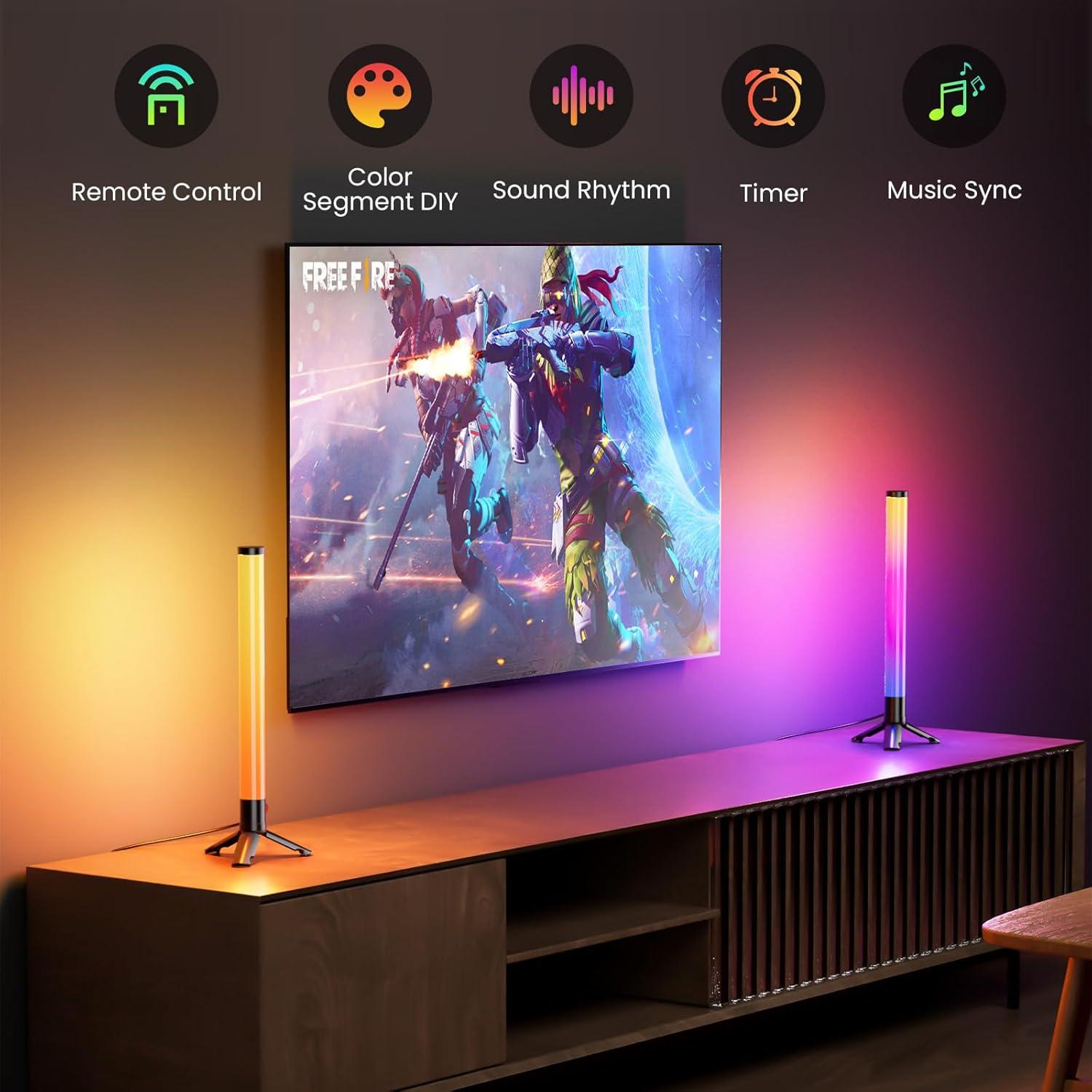 Barra de Luz LED Inteligente TJOY 360° RGB Bluetooth Negra