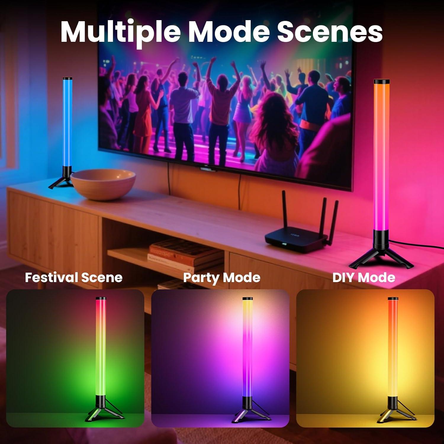 Barra de Luz LED Inteligente TJOY 360° RGB Bluetooth Negra