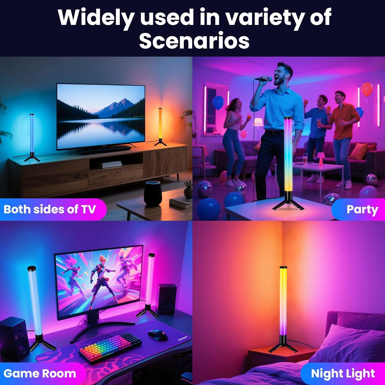 Barra de Luz LED Inteligente TJOY 360° RGB Bluetooth Negra
