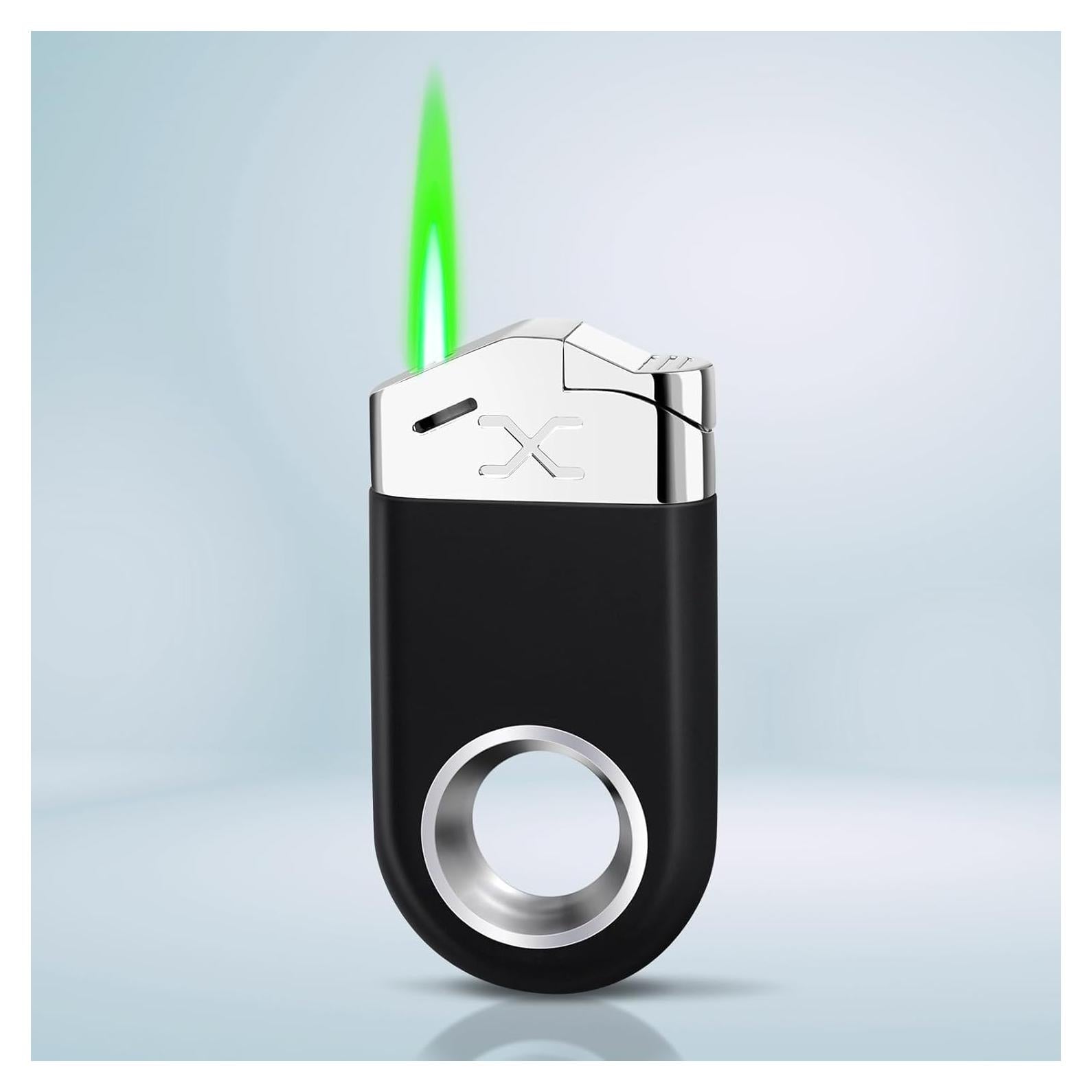 Encendedor de Butano KAMBOLLY Anillo Negro Recargable Ajustable