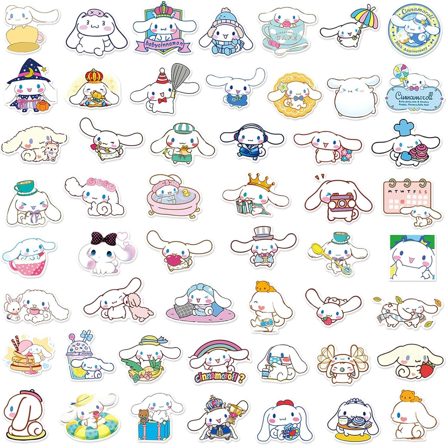 50 Stickers Cinnamoroll RUBANG Impermeables para Laptop y Bicicleta