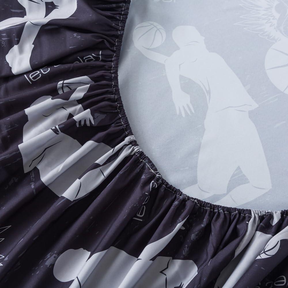 Juego de Edredón de Baloncesto ADASMILE A & S 6 Piezas Individual